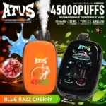 ATVS Smart Touch Screen 45000 PUFFS – 38 ml, 750 mAh Baterija & Dotikovni Zaslon - slika 4
