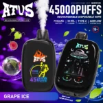ATVS Smart Touch Screen 45000 PUFFS – 38 ml, 750 mAh Baterija & Dotikovni Zaslon - slika 6