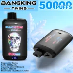 Bang King Twins 50000 Puffs – Premium enkratna elektronska cigareta z 2 okusoma in do 50000 uporabami - slika 4