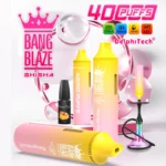 BANG BLAZE SHISHA 40000 Puffs z nizko vsebnostjo nikotina Polnilni enkratni vape (pravi izdelek)