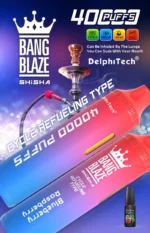 BANG BLAZE SHISHA 40000 Puffs z nizko vsebnostjo nikotina Polnilni enkratni vape (pravi izdelek) - slika 8