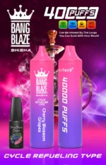 BANG BLAZE SHISHA 40000 Puffs z nizko vsebnostjo nikotina Polnilni enkratni vape (pravi izdelek) - slika 9