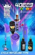 BANG BLAZE SHISHA 40000 Puffs z nizko vsebnostjo nikotina Polnilni enkratni vape (pravi izdelek) - slika 12
