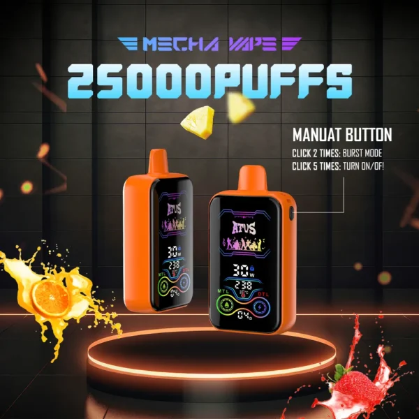 ATVS Mecha 25000 Puffs: Napredna E-Cigaretta s 1000 mAh Baterijo & 20 ml Tekočino