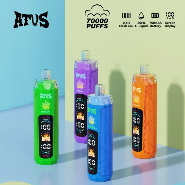 ATVS Warship 70000 Puffs: Enkratna E-Cigareta z 24ml Kapaciteto in 600 mAh Baterijo